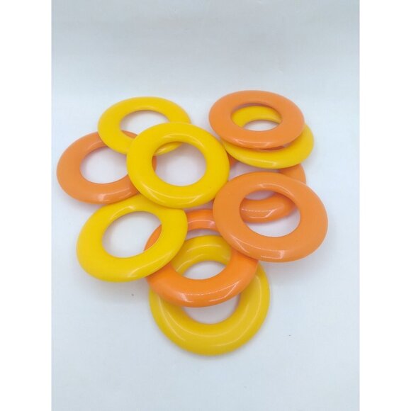 10 Vintage Retro Acrylic Rings For Crafting Sewing Jewelry Bag Making 3.25" - Picture 1 of 10